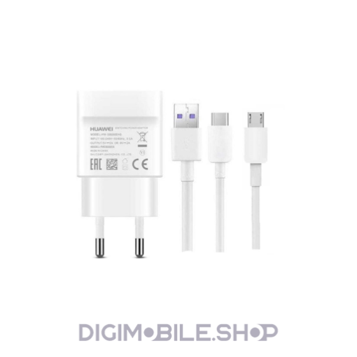 خرید شارژر دیواری هوآوی مدل P30 به همراه کابل تبدیل USB-C در فروشگاه دیجی موبایل