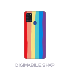 کاور طرح رنگین کمان گوشی موبایل سامسونگ Galaxy A21s مدل سیلیکونی کد RH-01 در فروشگاه دیجی موبایل