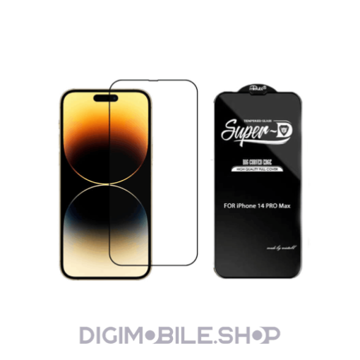 محافظ صفحه نمایش شیشه ای گوشی موبایل Apple iPhone 14 Pro Max مدل Super D در فروشگاه دیجی موبایل