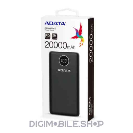 خرید و قیمت شارژر همراه ای دیتا مدل P20000QCD ظرفیت 20000 میلی آمپر ساعت در فروشگاه دیجی موبایل