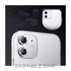 محافظ لنز دوربین مدل رینگی نگین دار مناسب برای گوشی موبایل اپل IPHONE 12 PRO MAX در فروشگاه دیجی موبایل